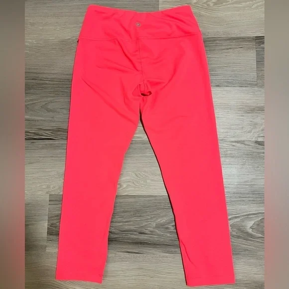 90 Degree by Reflex Bright Coral Workout Leggings - Size Small - Picture 2 of 5